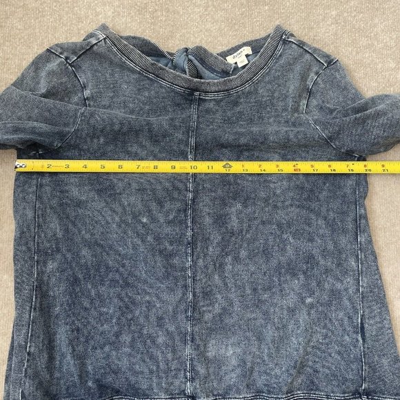 Dylan Sweatshirt Womens Small Blue Tie Back Pullover Sweater Boho 90s Y2K - Picture 4 of 8